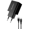 Xssive 18W QC Quick Charger & USB C-Cable XSS-AC61B2IN1 - Zwart