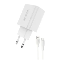 Xssive 18W QC Quick Charger & USB-C Cable XSS-AC61W2IN1 - Wit