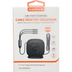 Xssive 3in1 Desktop Fast Charging Cable XSS-3IN1DESK1B