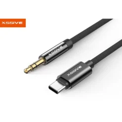 Xssive Braided Type-C to Aux 3.5mm XSS-C3.5BR - Zwart