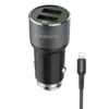 Xssive C30L Duo Car Charger+Cable for iPhone 3.6A - Zwart