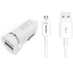 Xssive Car Charger met Micro Cable - Wit