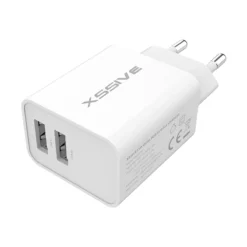 Xssive Duo USB Charger+Cable Micro 2.1A XSS-AC54-M - Wit