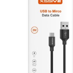 Xssive Braided USB Micro Cable 3m