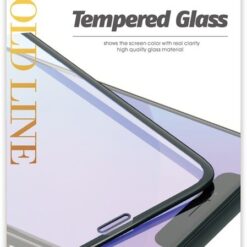 Xssive Goldline Tempered Glass Galaxy A02s- Zwart