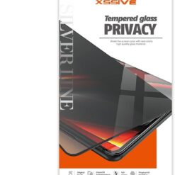 Xssive SilverLine Privacy Glass iPhone 14 Plus13 Pro Max - Zwart