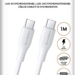 Xssive TPE Serie 65W Type-C to Type-C Cable 1m XSS-TPE1MCC - Wit