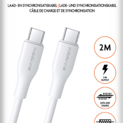 Xssive TPE Serie 65W Type-C to Type-C Cable 2m XSS-TPE2MCC - Wit