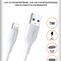 Xssive TPE Serie USB to 8 Pin Cable 1m XSS-TPE1M for iPhone - Wit