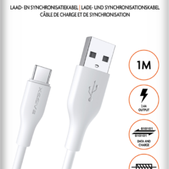 Xssive TPE Serie USB to Type-C Cable 1m XSS-TPE1M USB-C - Wit