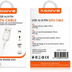 Xssive USB Cable for iPhone 1m XSS-PVC100L - Zwart