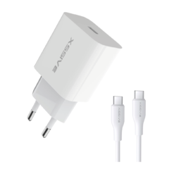 Super Fast Charger with C-C Cable XSS-AC66PD - White